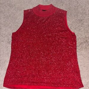 Investments Red Sparkle Tank Top